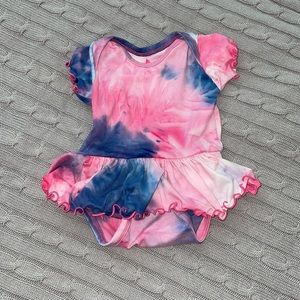 NWOT ROCK-N-BEAUTY 3-6M tie dye onesie dress
